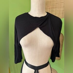 Black Jersey Bolero Shrug